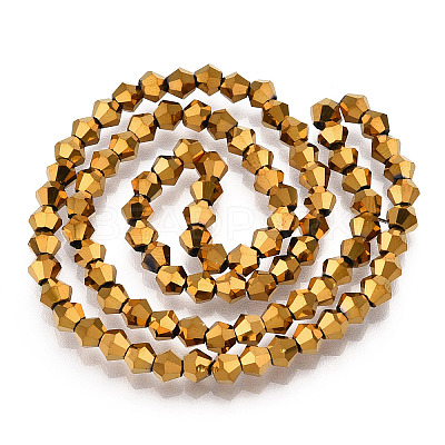 Electroplate Glass Bead Strands EGLA-R094-4mm-01-1