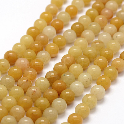 Natural Old Topaz Jade Beads Strands X-G-F364-06-8mm-1