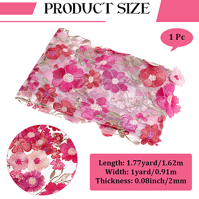 Polyester Silk Mesh Ruffle Edge Trim DIY-WH20007-407B-1
