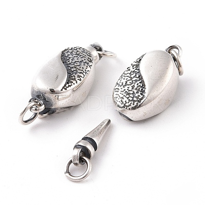 925 Sterling Silver Box Clasps STER-D035-18AS-1
