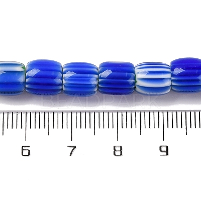 Handmade Lampwork Chevron Beads Strands LAMP-K041-01B-08-1