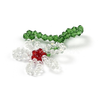 Handmade Glass Beaded Woven Pendants GLAA-I046-10B-1