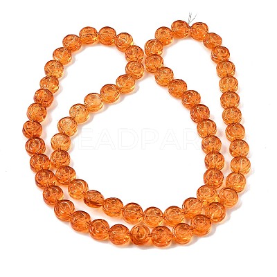 Baking Paint Transparent Glass Beads Strands GL-CBA2ED2-04B-1