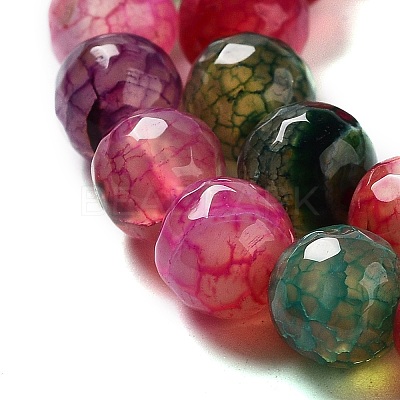 Natural Agate Round Beads Strand G-L085-8mm-01-1