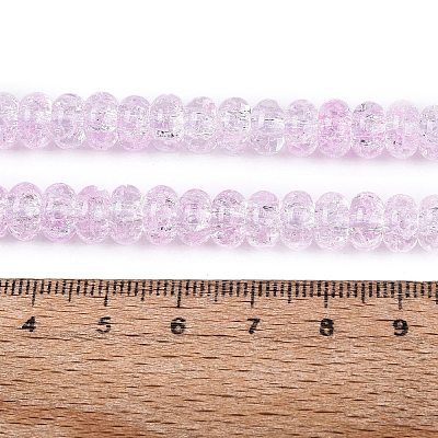 Crackle Transparent Glass Beads Strands GLAA-N069-02A-08-1