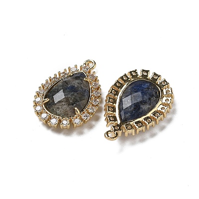 Natural Sodalite Faceted Teardrop Pendants G-I375-01G-22-1