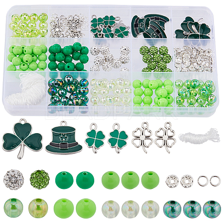 SUNNYCLUE DIY Saint Patrick's Day Bracelet Making Kit DIY-SC0023-38-1