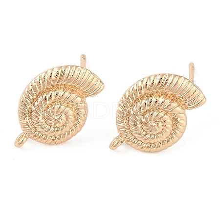 Ocean Style Brass Stud Earring Findings LS-KK-N256-09A-G-1