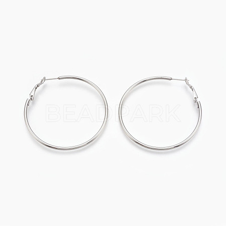 304 Stainless Steel Hoop Earrings X-EJEW-E233-01P-50mm-1