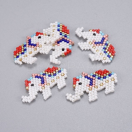 Handmade Japanese Seed Beads Pendants X-SEED-L008-011-1