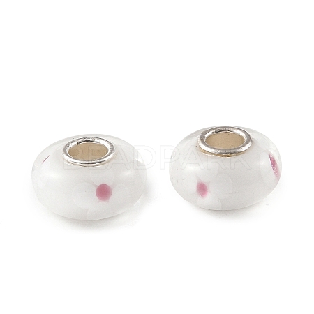 Lampwork & Brass Core European Beads LAMP-P019-01P-23-1