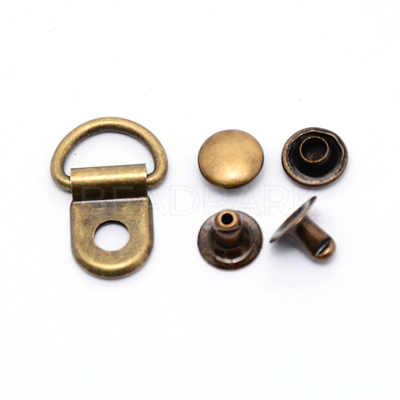 Brass Boot Lace Hooks FIND-WH0062-06F-1