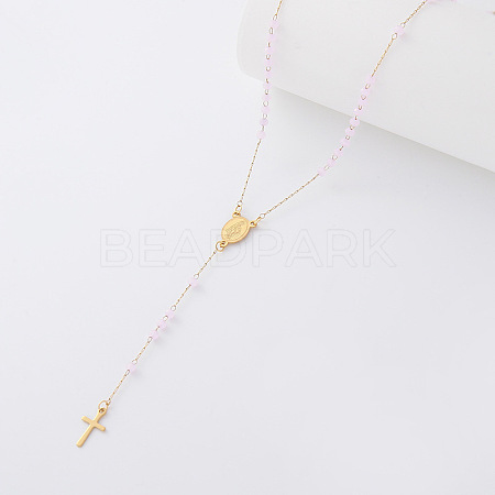 Vintage Resin Rosary Bead Necklaces BR3351-3-1