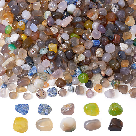 250G Dyed & Heated Natural Agate Beads G-TA0002-73F-1