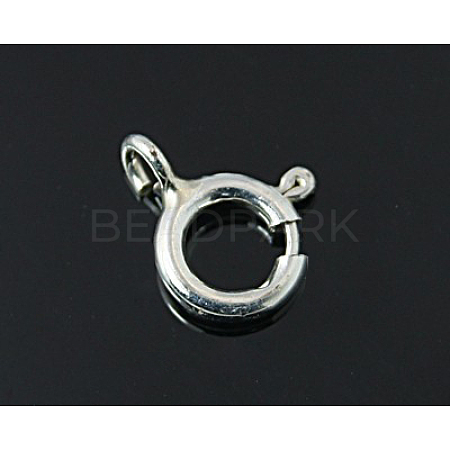 Sterling Silver Spring Ring Clasps X-STER-A007-24B-1