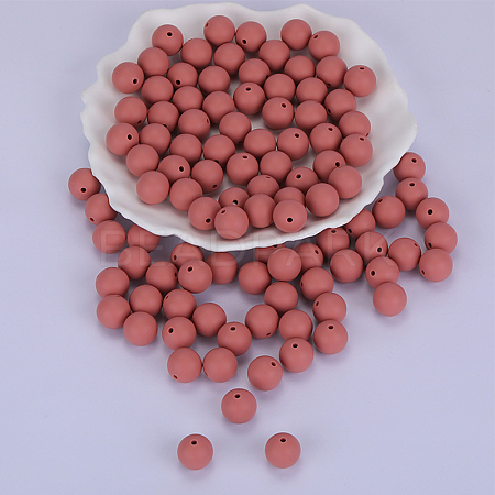 Round Silicone Focal Beads SI-JX0046A-76-1