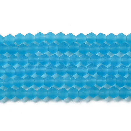 Imitate Austrian Crystal Frosted Glass Beads Strands EGLA-A039-T6mm-MD19-1