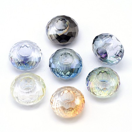 Electroplate Glass Beads X-EGLA-D177-M-1