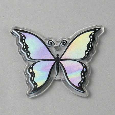 Printed Acrylic Pendants OACR-WH0028-22G-1