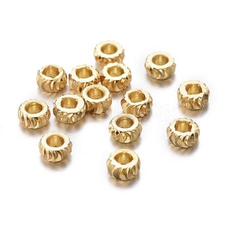 Brass Spacer Beads KK-K249-03B-G-1