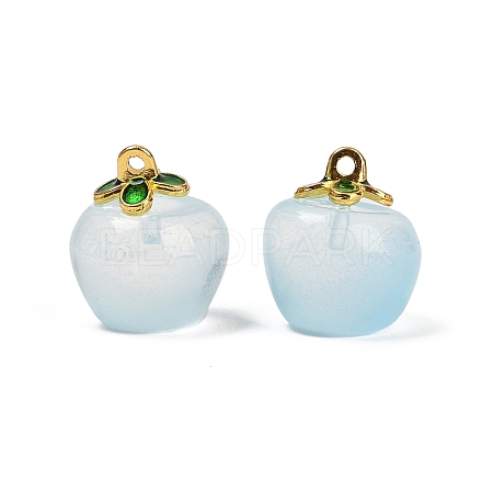 Transparent Glass Apple Pendants X1-DGLA-E004-16E-1