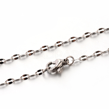 304 Stainless Steel Link Chain Necklaces STAS-M174-051P-A-1