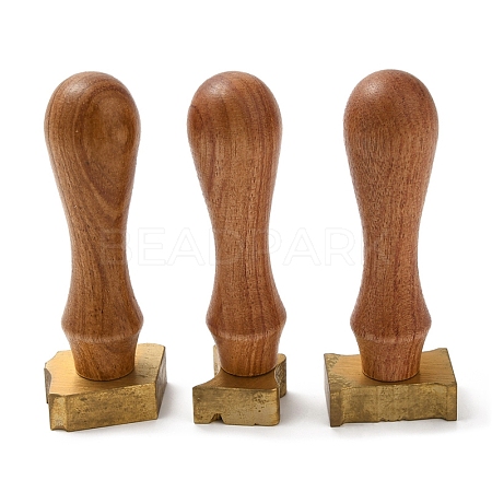 (Defective Closeout Sale: Oxidized)Wood Wax Seal Handles STAM-XCP0001-03LG-1