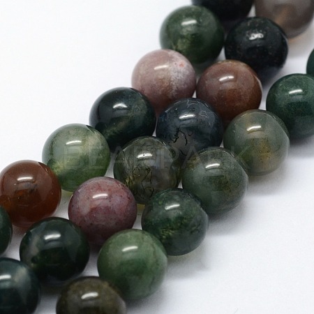 Natural Indian Agate Beads Strands G-I199-05-6mm-1