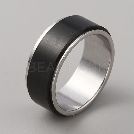 304 Stainless Steel Plain Rotating Finger Ring RJEW-WH0011-10B-EB-1
