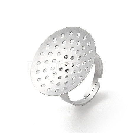 Non-Tarnish 304 Stainless Steel Sieve Ring Settings STAS-K278-06B-P-1