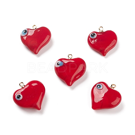 Handmade Evil Eye Lampwork Pendants LAMP-M015-03C-1