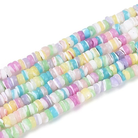 Natural Trochid Shell/Trochus Shell Beads Strands SSHEL-N040-21A-1