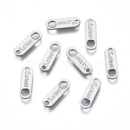 Tarnish Resistant 201 Stainless Steel Chain Tags X-STAS-N095-027-1