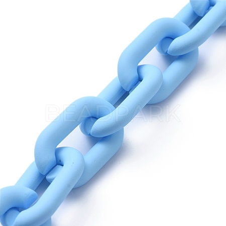 Handmade Acrylic Cable Chains AJEW-JB00630-03-1
