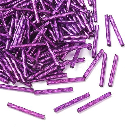 Opaque Glass Twisted Bugle Beads SEED-T005-15-B05-1-1