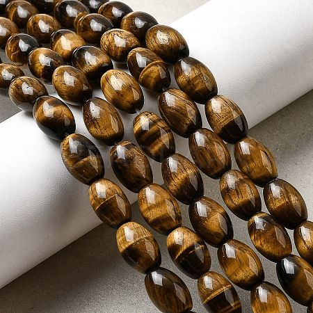 Natural Tiger Eye Beads Strands G-A275-A01-8x12mm-AB-1