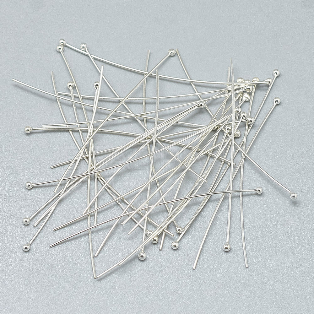 925 Sterling Silver Ball Head Pins - Beadpark.com