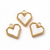 PVD Vacuum Plating 304 Stainless Steel Heart Charms STAS-A076-07G-1