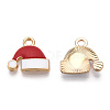 Golden Plated Alloy Enamel Charms ENAM-T009-96-RS-1