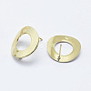 Brass Stud Earring Findings KK-G331-23G-NF-2