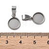 304 Stainless Steel Pendant Cabochon Settings STAS-L282-010P-02-3