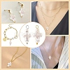 10Pcs 2 Styles Natural Keshi Pearl Cross Pendants PALLOY-YW032-6
