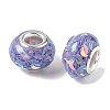 Transparent Resin Rondelle European Beads RESI-S023-03-2