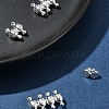 10Pcs Round Brass Magnetic Clasps with Loops KK-FS0001-34S-8