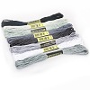 8 Skeins 8 Colors Gradient Color 6-Ply Cotton Embroidery Floss PW-WG66837-06-1