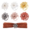 12 Pcs 6 Colors Alloy Napkin Rings AJEW-GF0002-70-1