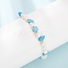 Synthetic Turquoise Chip and Rice Natural Pearl Beaded Bracelets GG-CBA3297-13G-E-3
