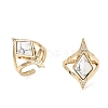 Brass Micro Pave Cubic Zirconia Cuff Rings for Women GG-CBA7610-11G-05-4