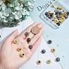  32 Sets 8 Colors Alloy Buttons DIY-NB0007-45B-4