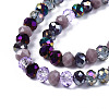 Electroplate Glass Beads Strands X-EGLA-N002-12C-3